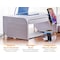 Bostitch Konnect Adjustable Monitor Riser with Drawer, Cell Phone Stand & Pencil Holder, White KT2-STANDXKIT-WHT - alternate 2